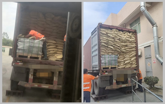Envio de composto para moldagem de resina de melamina da fábrica Huafu Melamine.
