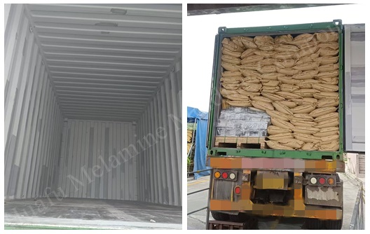 Envio a granel de composto de moldagem de melamina despachado da fábrica Huafu para o mercado externo