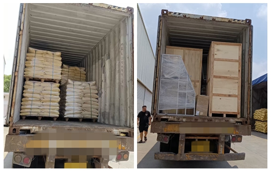 Envio de material de moldagem de resina melamínica Huafu