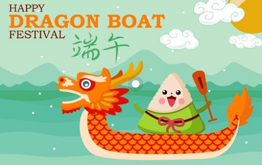 Aviso de feriado para o Festival do Barco-Dragão Chinês
        
