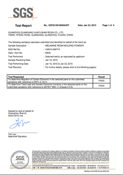 Certificado SGS em 2015
        